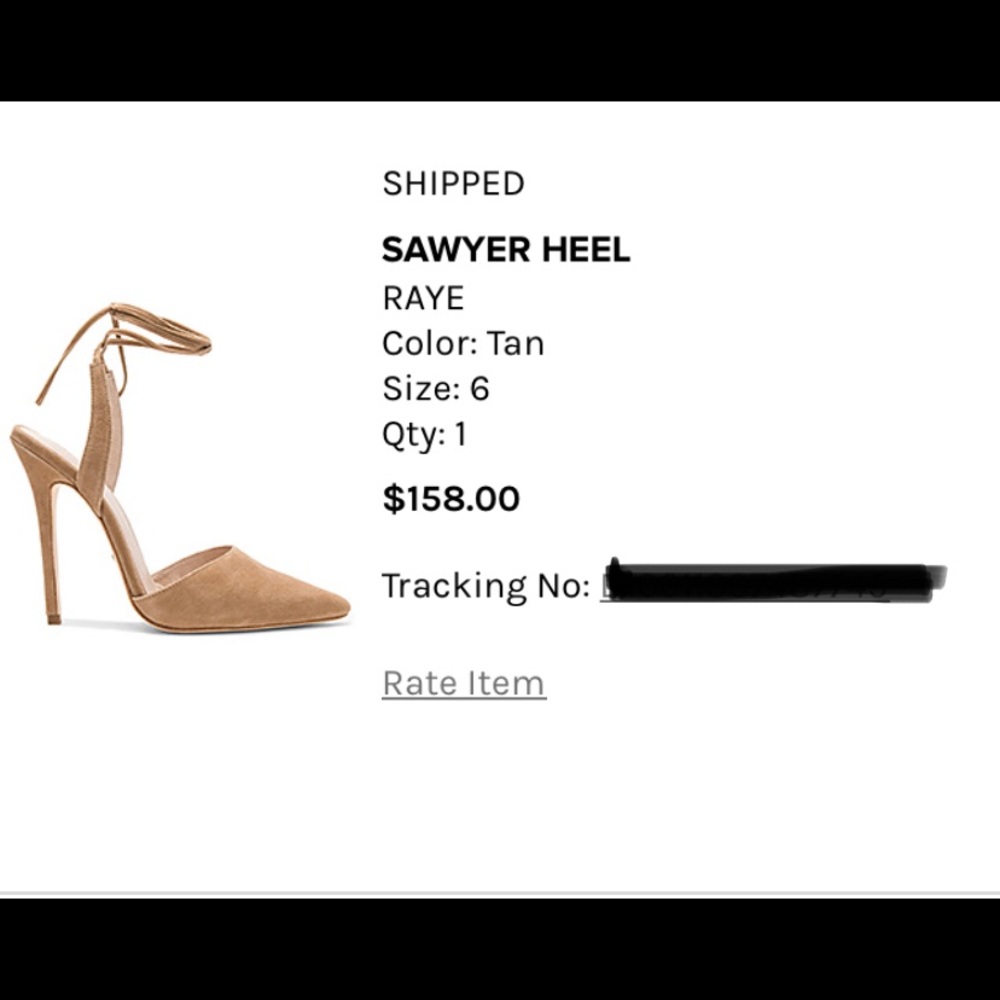 RAYE Heels/ size 6. Never worn!